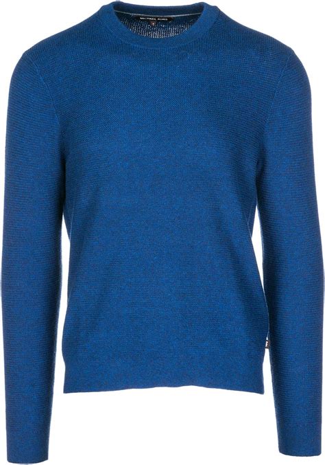 Michael Kors Men's Moulinex Stitch Pullover Sweater (Blue, 